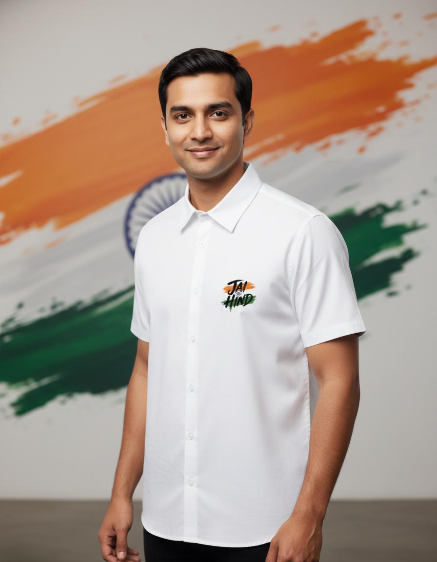 Unisex Oversized Shirt - Jai Hind (English)